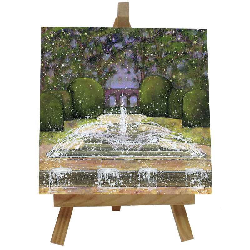 Alnwick Gardens - The Grand Cascade Tile with Easel